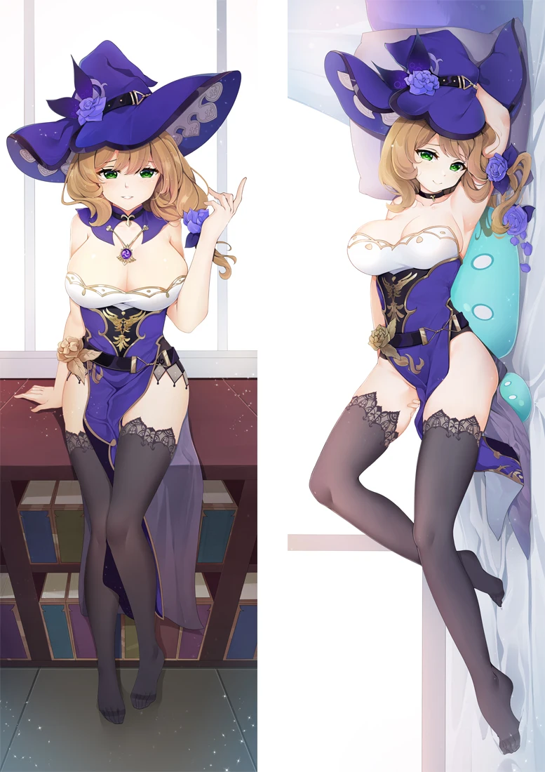 Игра Genshin воздействия Лиза Косплэй Сексуальная Подушка Dakimakura Чехол обниматься