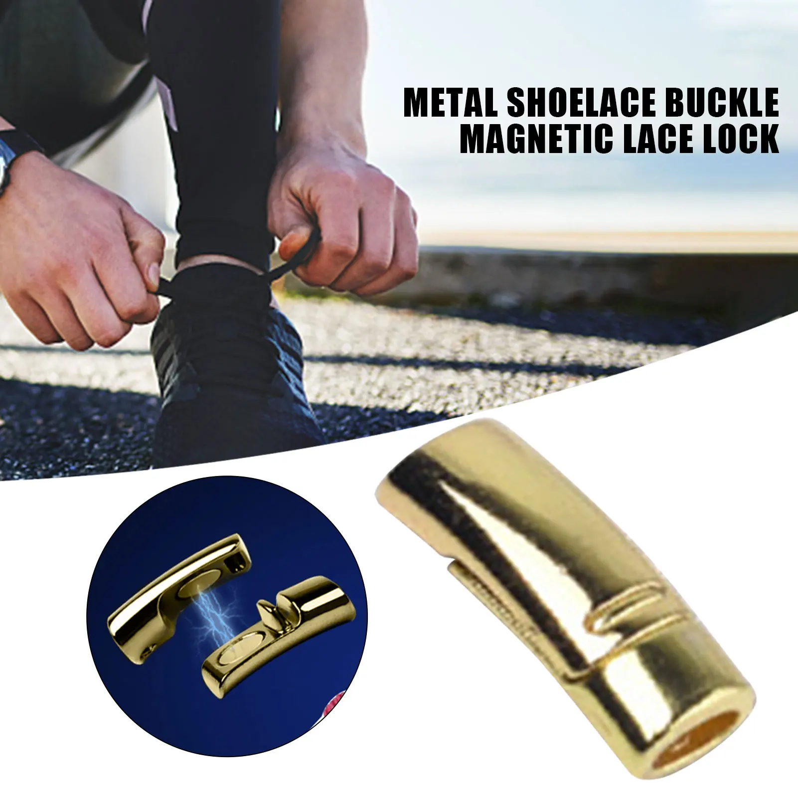

4pcs Metal Shoelace Buckle Shoelaces Magnetic Buckle Accessories Metal Lace Lock DIY Sneaker Kits Metal Lace Buckle proficient