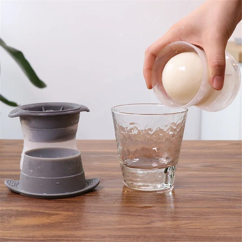 Ice Cube Tray Whiskey Ball Maker Round Silicone Hockey Mold Cold Drink Tools Form For |