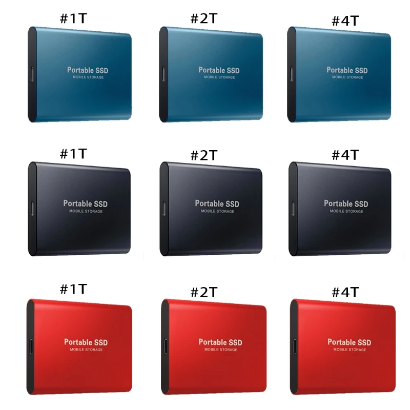 

Type-C SSD Portable Flash Memory 4TB 2TB 1TB Hard Drive Ultra Slim External SSD Hard Drive Disk for Laptop Desktop PC