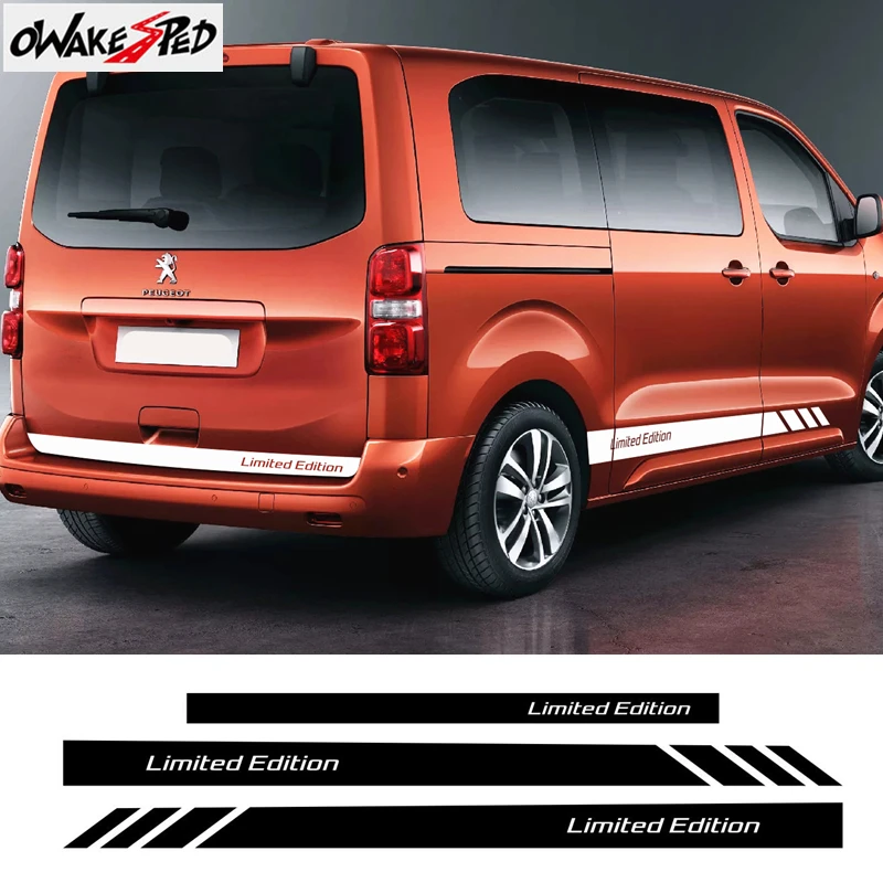 

For Peugeot Traveller Car Door Side Skirt Stripes DIY Vinyl Stickers Decal Auto Body Accessories Stickers Mountain Sport Styling