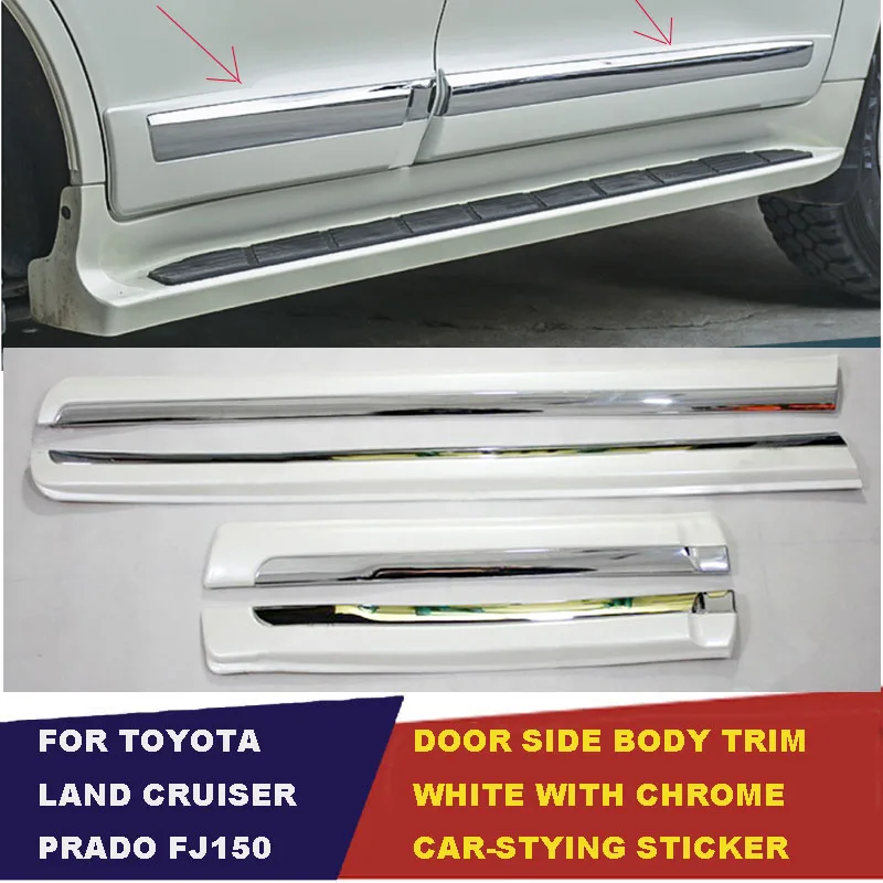 Аксессуары UBLUEE для Toyota Land Cruiser Prado FJ 150 2010 2018 белые с хромированной дверью боковое