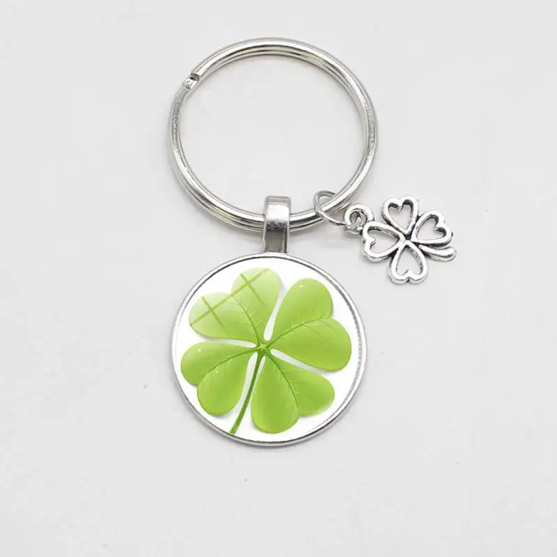 Классический брелок с кулоном в виде четырехлистного клевера унисекс Надежда