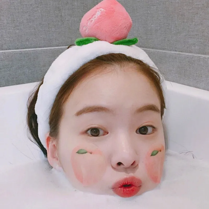 white Каваи персиковая повязка на голову корейский стиль мыть лицо Bathe Йога макияж для волос держатель повязка для волос для девочек мягкая Коралловая Флисовая Повязка подарки - Цвет: white