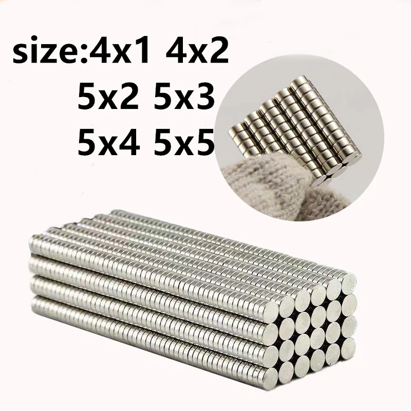 

50 100 200PCS/Lot 5x3 5x4 5x5 4x1 4x1.5 4x2mm Magnet Hot Small Round Magnet Strong magnets Rare Earth Neodymium Magnet