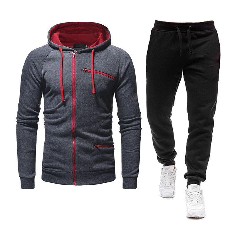 

Men's Sportswear Two-Piece Suits Men's Zipper Sweatshirt and Pants Suits Men's Sportswear Jackets 2021 Spring and Autumn