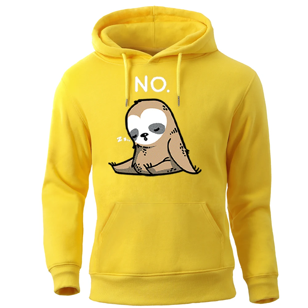 

lovely sleep sloth letter no sweatshirt Brand Crewneck men's Pullovers harajuku Streetwear new arrival hoodies Winter Autumn