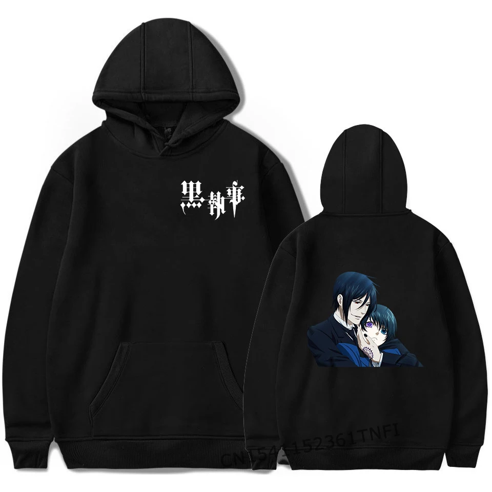

Hot Black Butler Hoodies Men/Women Daily Casual Harajuku Anime Streetwear Print Black Butler Pullover Hooded Tops Men Full