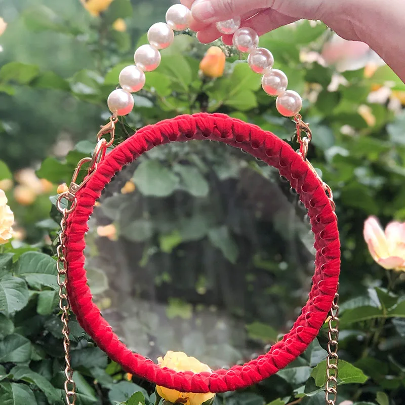 

Fashion trend change messenger bag DIY woven acrylic transparent couple love hand-woven bag crochet diy homemade material bag