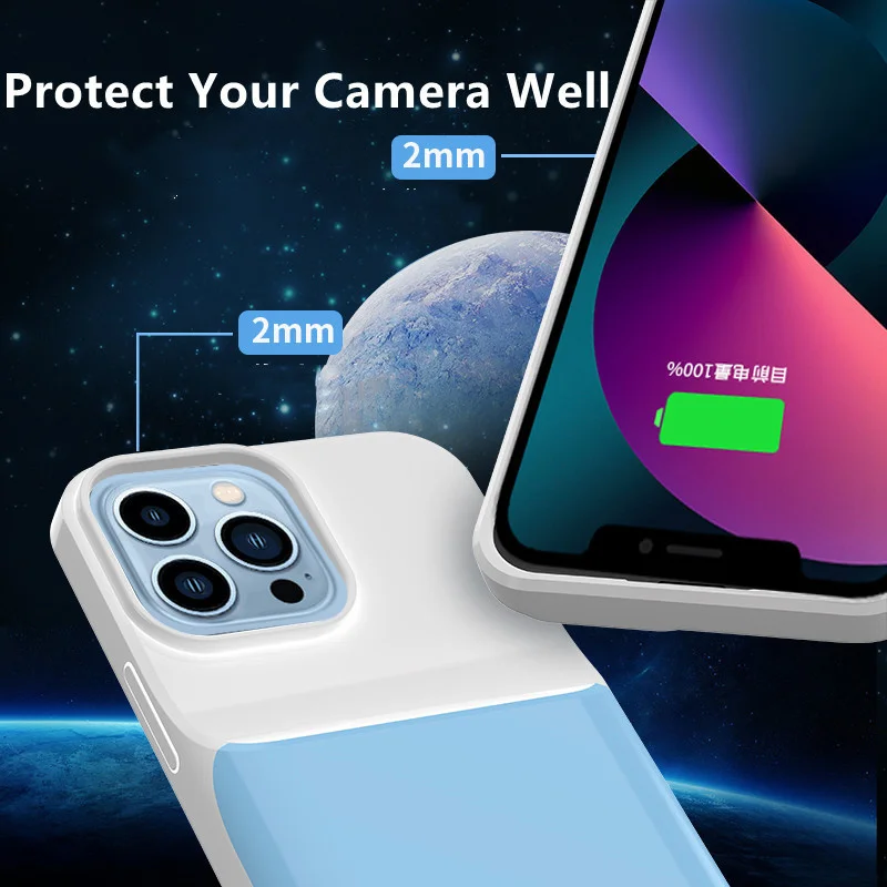 Ceny 20W PD Bezprzewodowa ładowarka Etui Na IPhone 13 Pro 13 Mini 8000mAh Etui Na Baterie Bezprzewodowe Etui Na IPhone 13 Pro Max