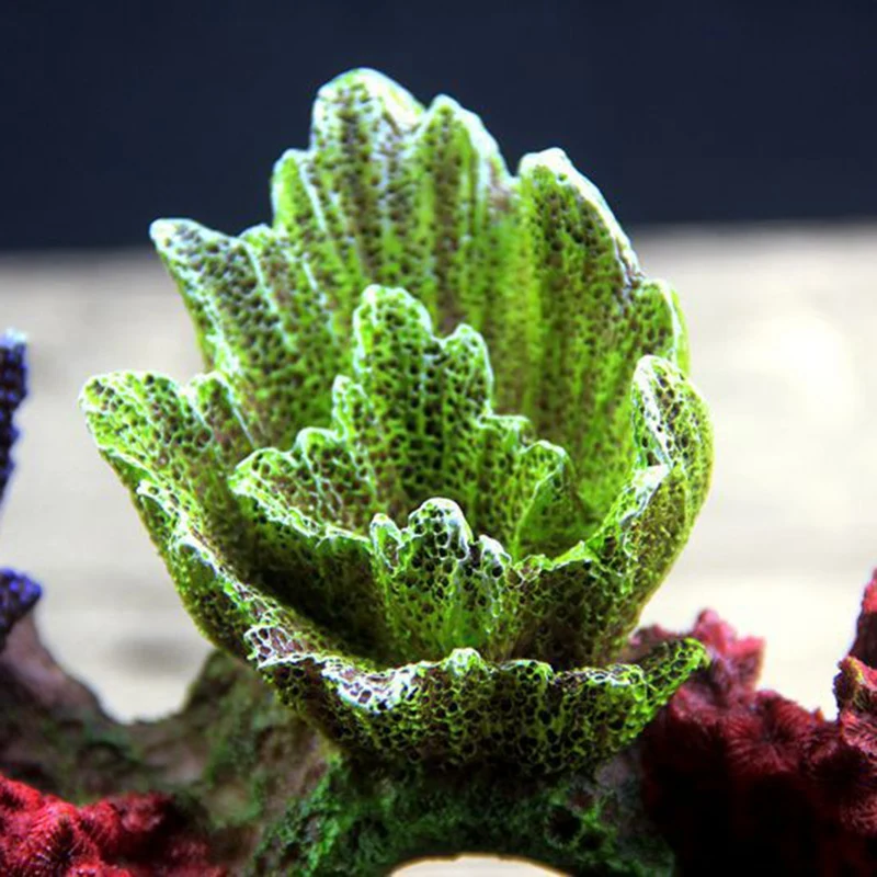 

Colorful Resin Coral Plant Aquarium Mountain Decoration Hiding Cave Coral Reef Shell Fish Tank Ornament