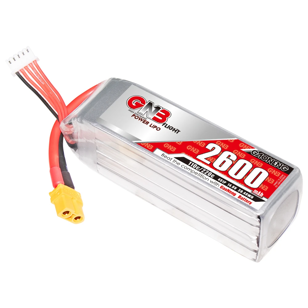 Аккумулятор Gaoneng GNB 2600 мАч 4S1P 14 8 в 110C/220C Lipo с разъемом XT60 для радиоуправляемого