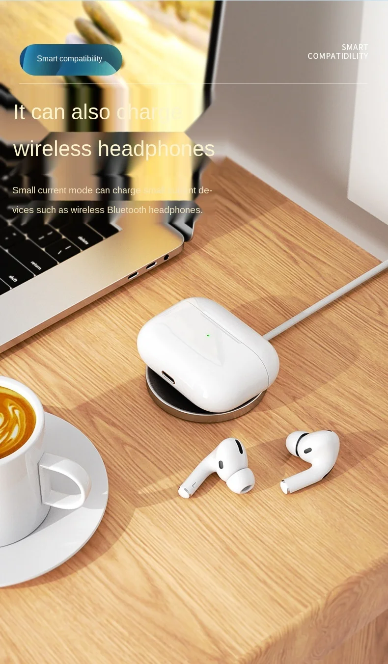 

15W Wireless Charger Fast Charging Magnetic Wireless Charging Back Adsorption Phone Quick Charger for Iphone 12 Airpods Earbuds