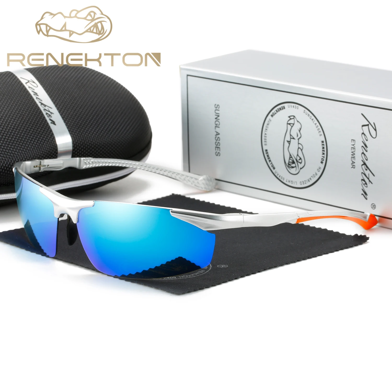 

Genuine RENEKTON Polarized Men Aluminum Sunglasses Driving Mirror Lens Male Sun Glasses Aviation Women For Men Eyewear