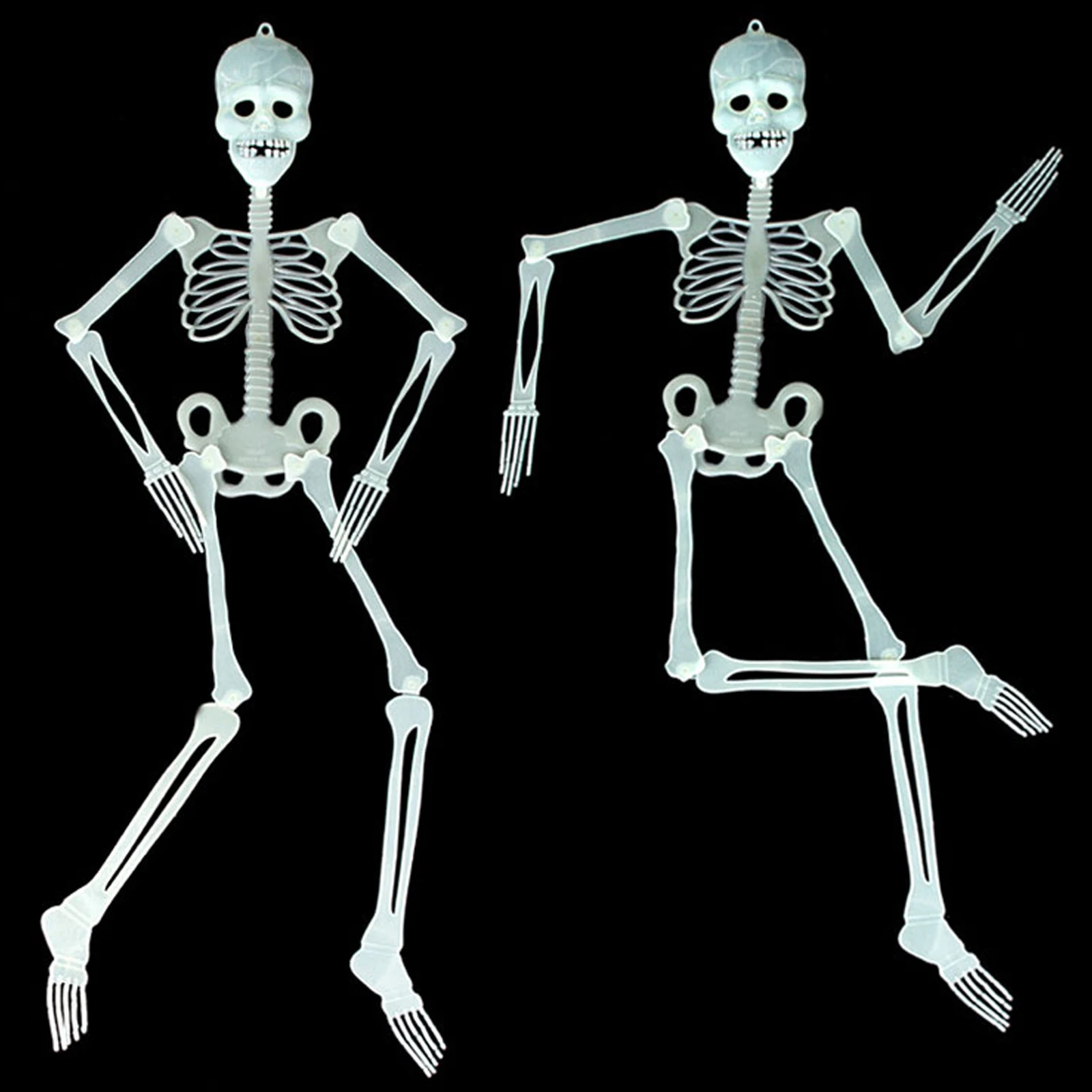 

ПВХ Хэллоуин ужас светящийся Скелет передвижной светящийся Череп Страшный реквизит для вечеринки