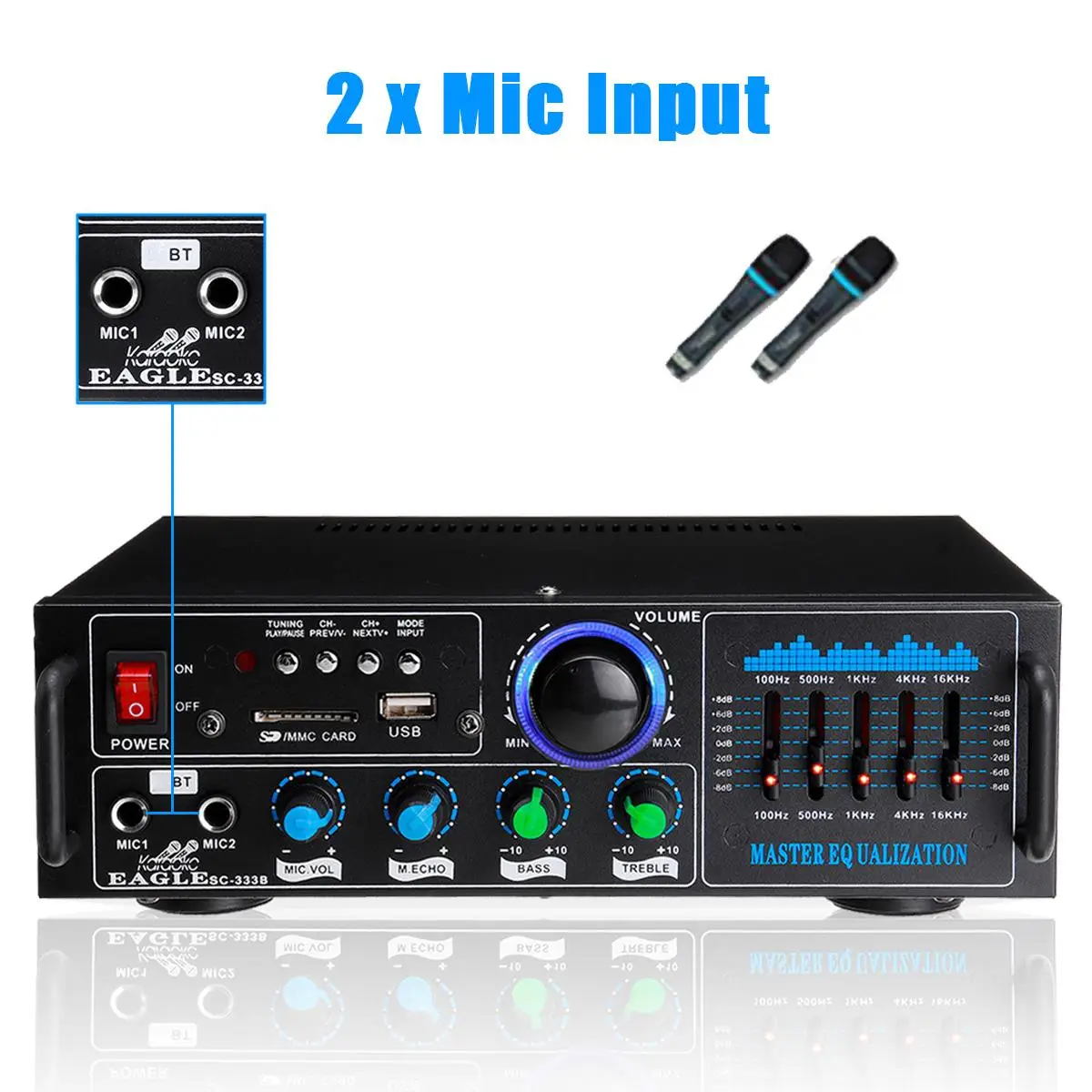 Автомобильный усилитель мощности 2000 Вт Hi-Fi 2 канала для домашнего кинотеатра