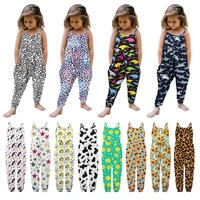 toddler girls jumpsuit leopard one piece strap romper summer breathable comfortable outfits kids rompers clothes
