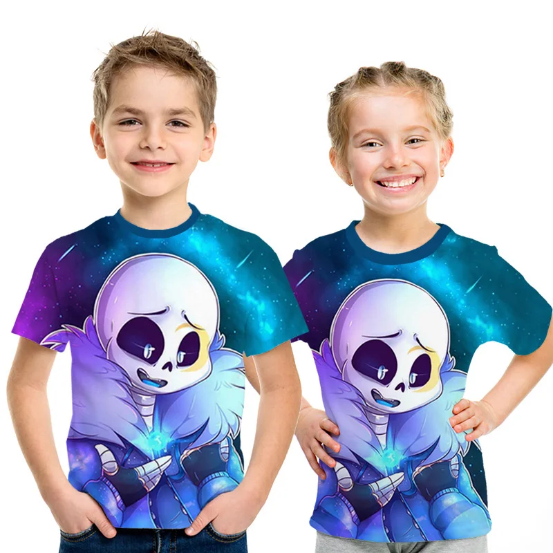 

Baby And Teen Summer T-shirt Boy Game Undertale T-shirt 3D Printing Boy Clothes Short Sleeve Girl Shirt T-shirt Top