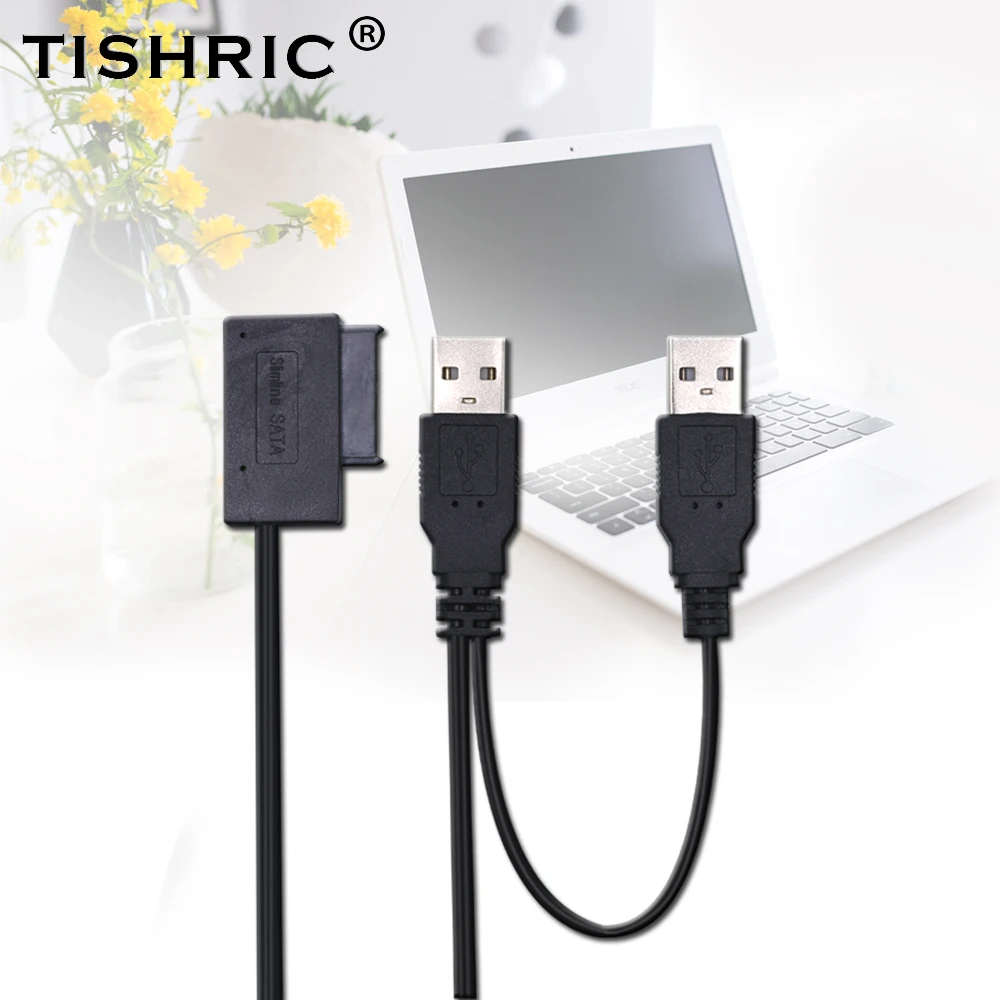Кабель переходник TISHRIC с USB 2 0 на SATA 7 + 6 13 Pin Поддержка HDD Caddy внешний SSD жесткий диск