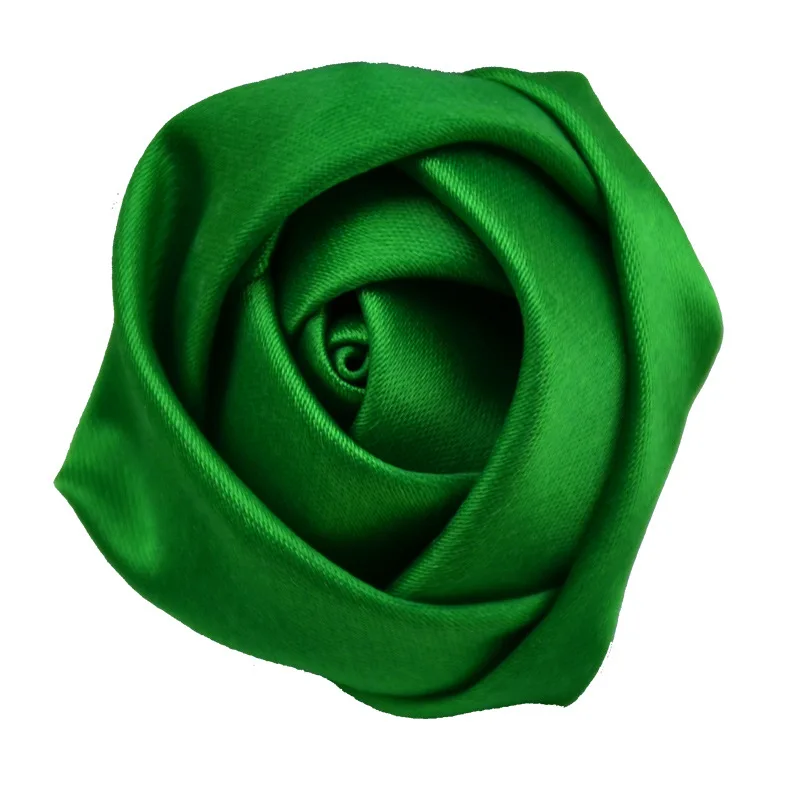 green 10 шт./лот Размеры 5 см сатин милый розовый цветок тканевый цветок из шелка ручной работы DIY Свадебный Цветочный букет ткань для волос аксессуары - Цвет: green