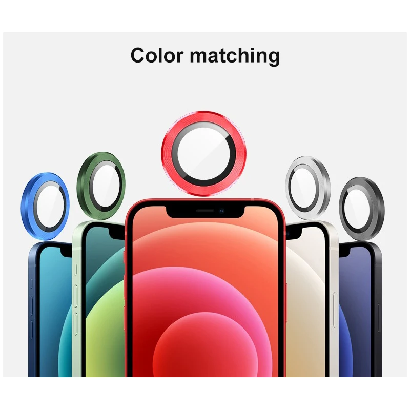 

Camera Len Glass For Apple 12promax Aluminum Alloy Corning Glass Material Lens Screen Protector Variety Of Color Protective Film
