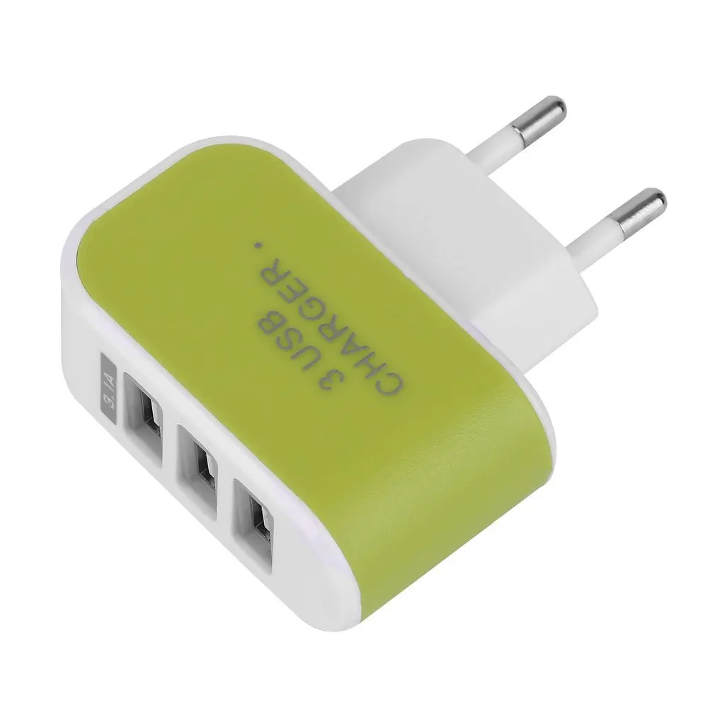 

Dropshipping Triple USB Port Wall Home Travel AC Power Adapter 3.1A EU Plug Hot Selling LED Triple USB Ports Wall Charger