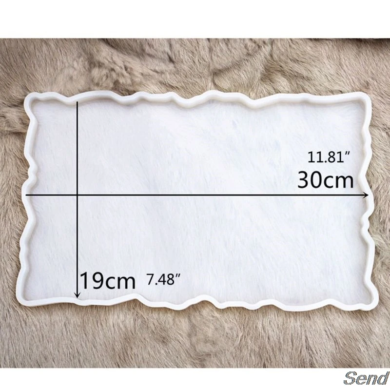 

Irregular Big Plate Resin Mold Oversized Fruit Disc Tray Resin Mold Art Crafts T4MD