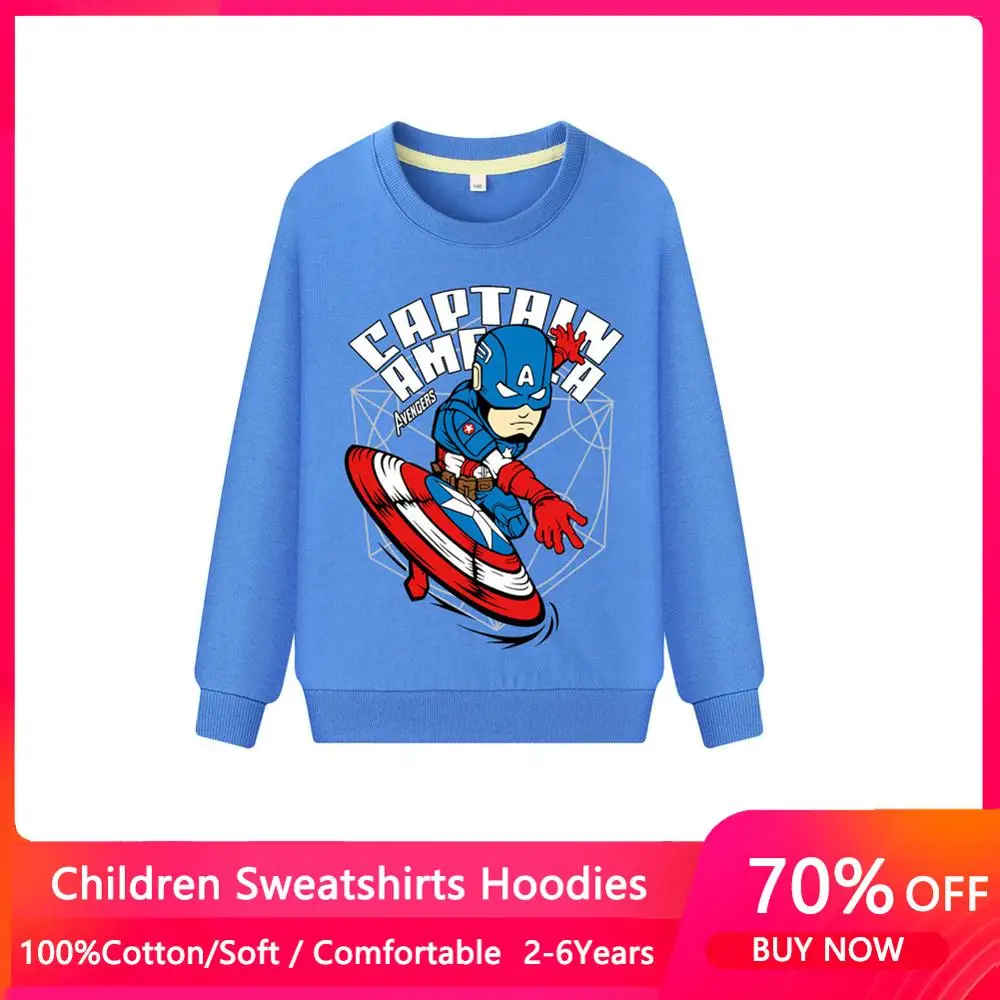 Детские толстовки с капюшоном Детская футболка для девочек Хлопковый пуловер