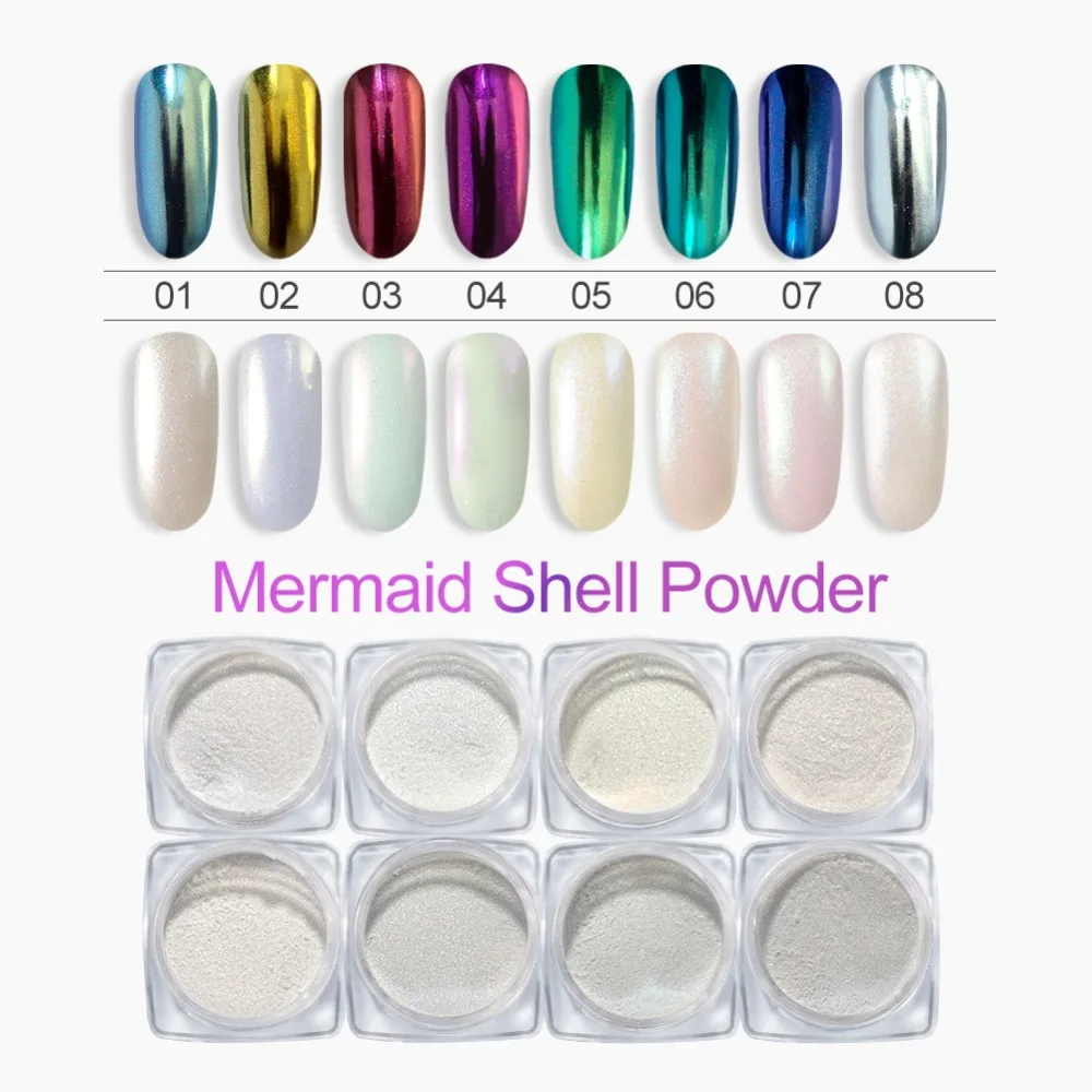 COSCELIA микро блестящий порошок зеркальный блеск голографический лазерный лак для