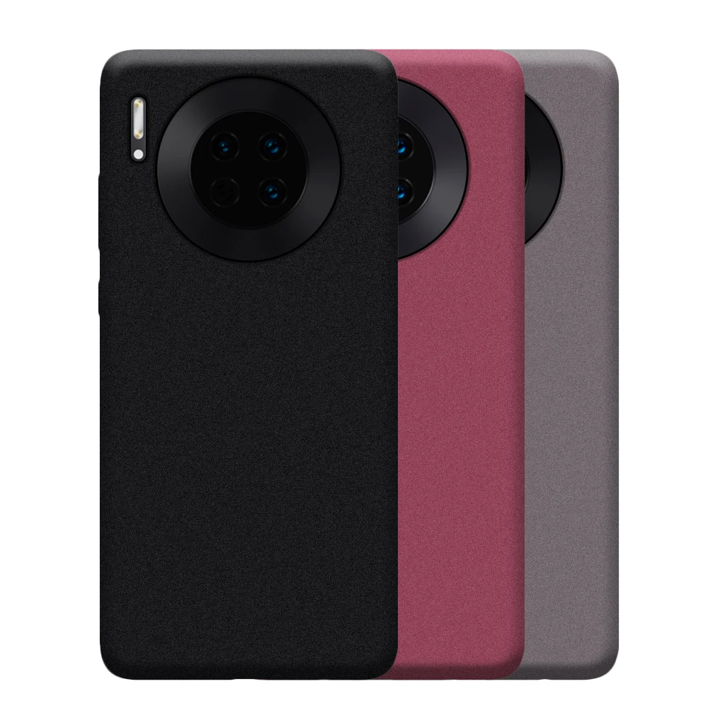 LECAYEE Glamour Plain Mobile Phone Case for HUAWEI Mate 30 Pro lite Matte TPU Soft Plush Grain Texture Feel |
