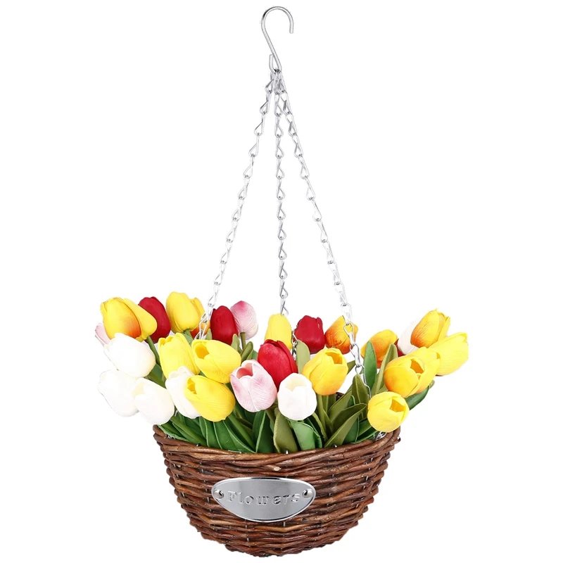 Ротанговая корзина для цветов ручной работы ротанг плантатор подвесная висящая