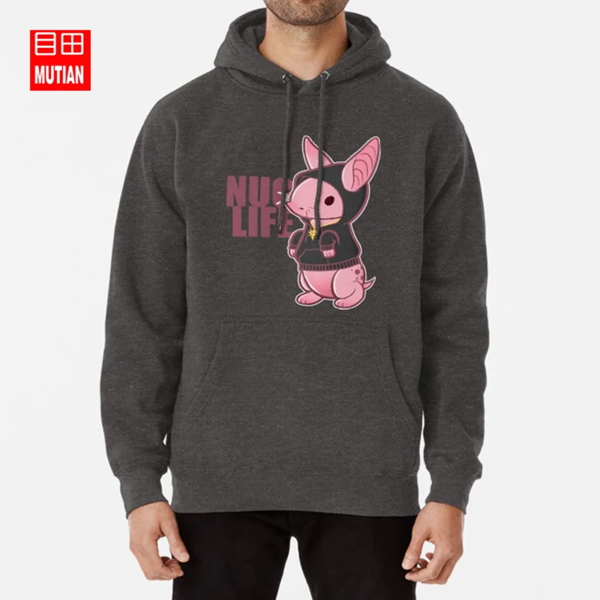 darkgrey-hoodie Nug Life толстовки dragon age nugs - Цвет: darkgrey-hoodie