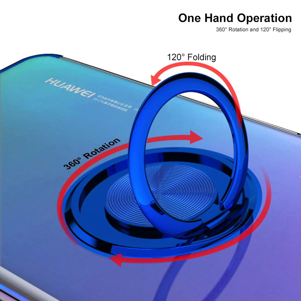 Магнитный автомобильный держатель-кольцо для Huawei P30 P20 Lite Pro мягкий чехол из ТПУ с