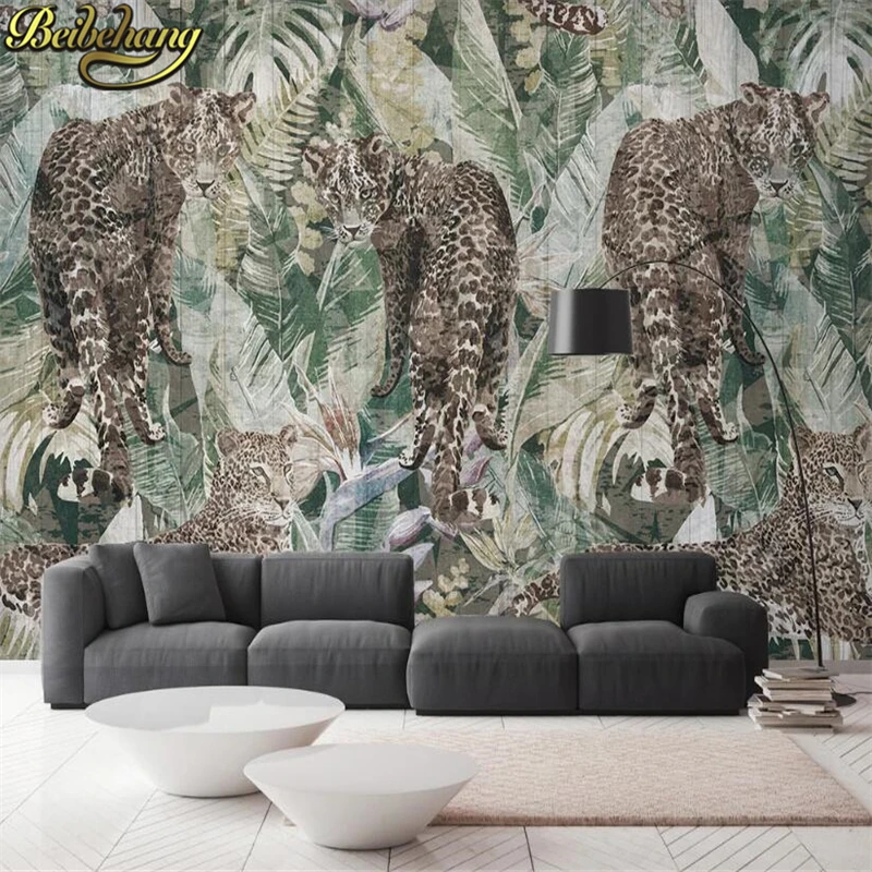 Пользовательские мультфильм минималистский акварель растение фотообои обои