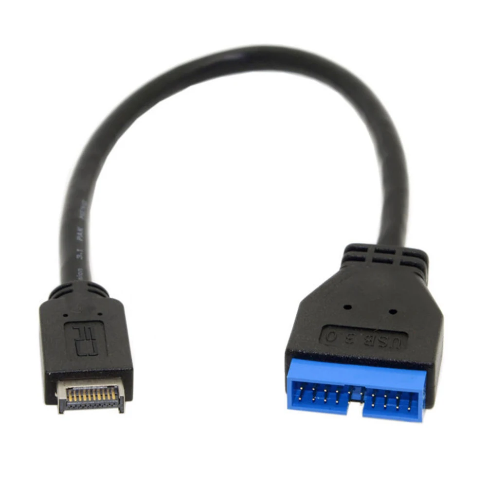 Convert Long 20cm Black Front Panel Type-E To 20 Pin Accessories Extension USB 3.1 Adapter Cable Connector For ASUS Motherboard |