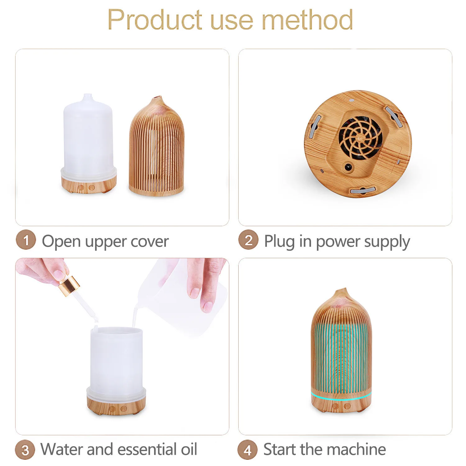 

USB Aroma Diffuser Ultrasonic Air Humidifier with LED Light Mini Portable Essential Oil Diffusor for Home Car Mist Maker Fogger