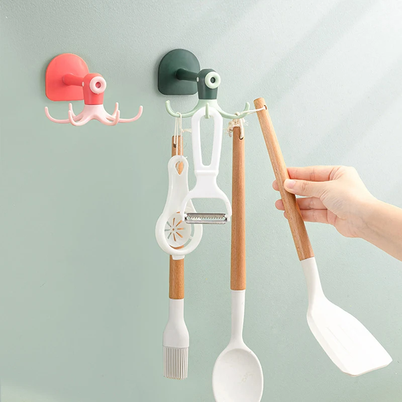 

Kitchen Hook Multi-Purpose Hooks 360 Degrees Rotatable Rack For Organizer