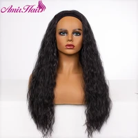 amir long curly headband wigs synthetic afro kinky hair wigs heat resistant brazilian for women black natural scarf wigs