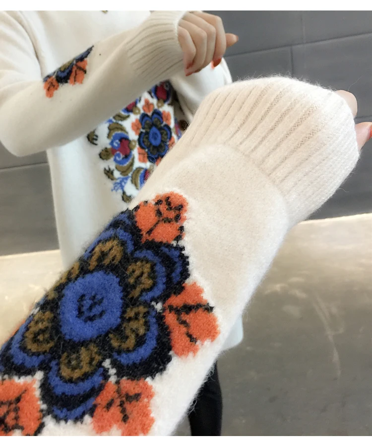 Высококачественный Женский модный свитер 2019 с высоким воротником Топ женские