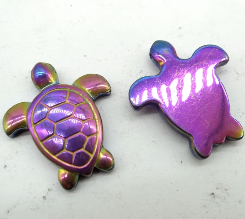 Натуральный кварц хрусталь титана гематит ручная резка подвеска в виде черепахи