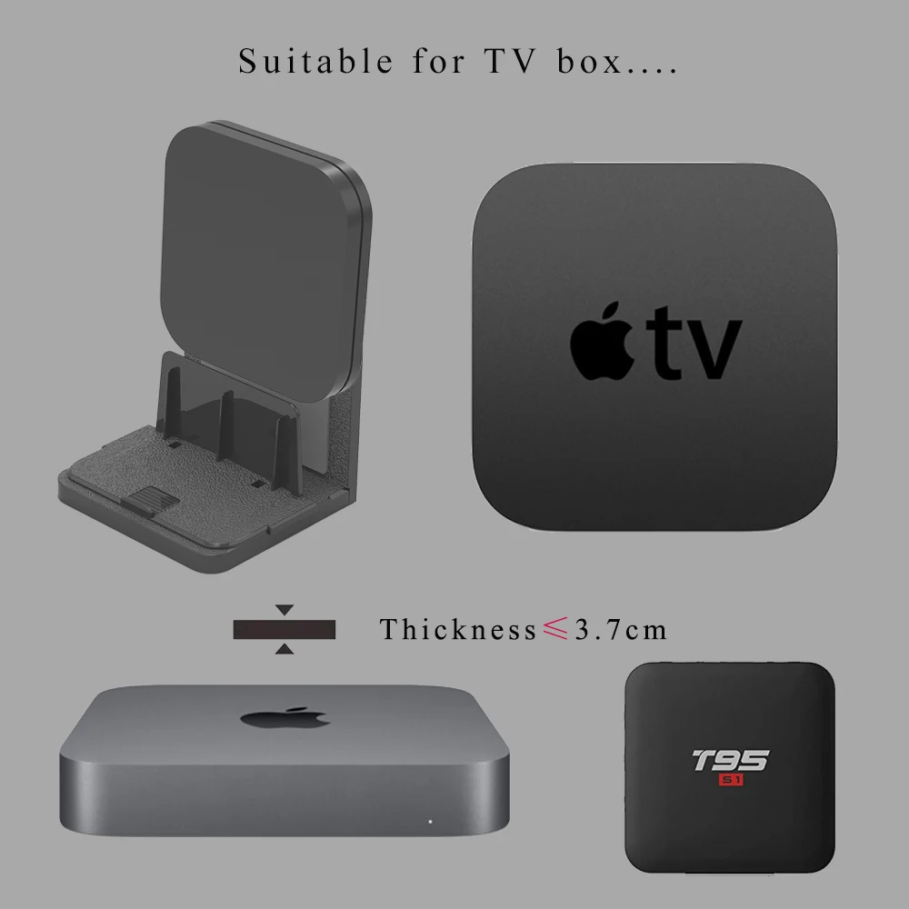 Настенный держатель Кронштейн для Apple tv Box roku ultra Android поддержка маршрутизатор модем переключатель потокового медиа устройства Жесткий драйвер