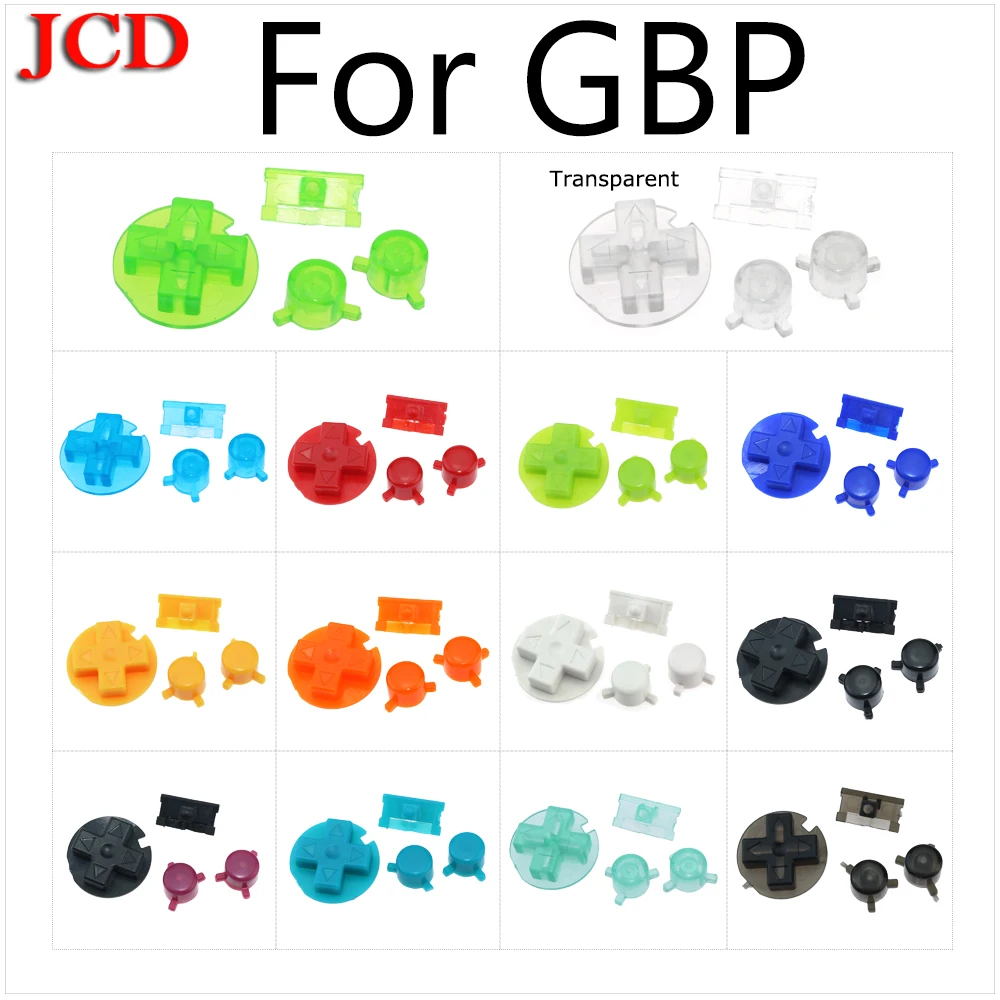 JCD новый набор цветных сменных кнопок Замена для Gameboy Pocket GBP Кнопка ВКЛ./ВЫКЛ.
