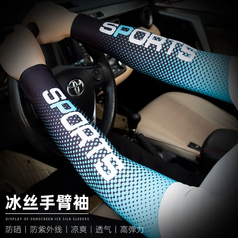 

Cycling Bicycle UV Sun Protection Cuff Cover Protective Arm Sleeve 1 Pair Cool Men Bike Running Arm Sleeves Sunscreen Bands