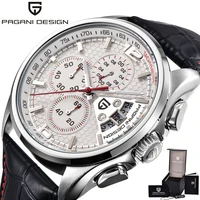 3bar waterproof quartz watch for men pagani design chronograph date sports mens watches man leather male clock relogio masculino