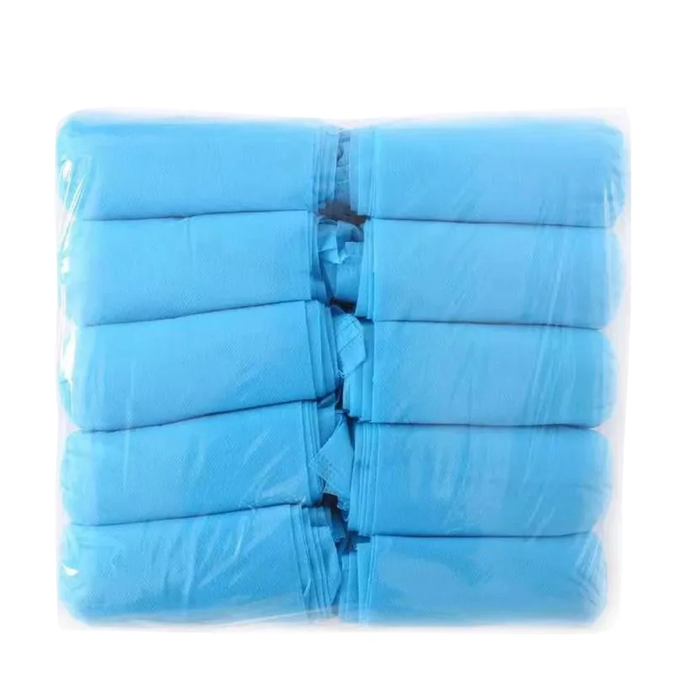 

200pcs 300g Nonwoven Fabric Shoes Cover Disposable Shoes Sleeves Nonslip Elastic Band Breathable Shoe Protector