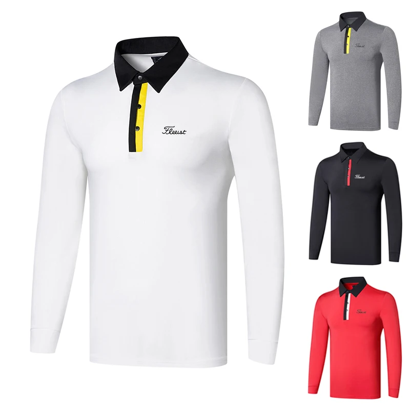 

New golf clothing men's long sleeve top comfortable and warm outdoor sports leisure golf top polo