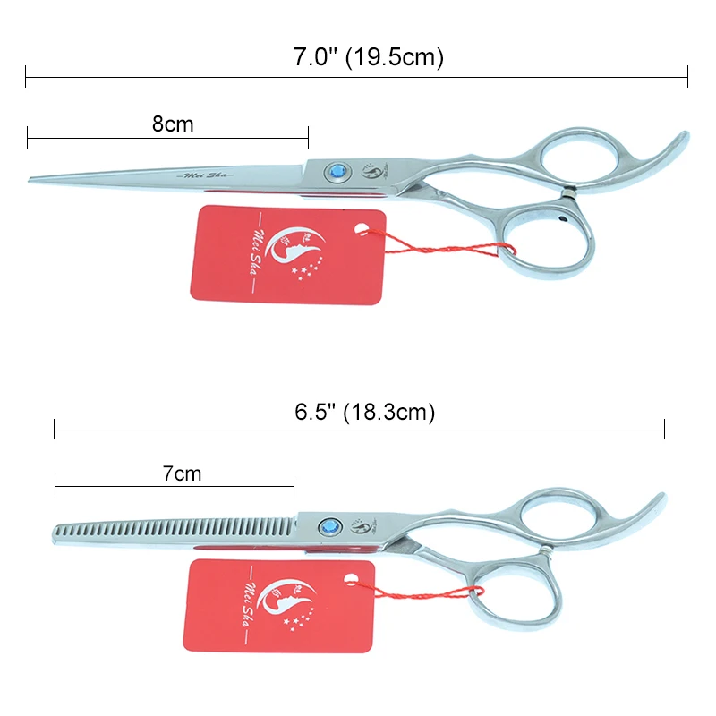 

Meisha 7.0 Inch Silver Hair Cutting Scissors Salon Barbers Hairdressing Thinning Tesouras Pet Dog Hair Grooming Clippers A0127A
