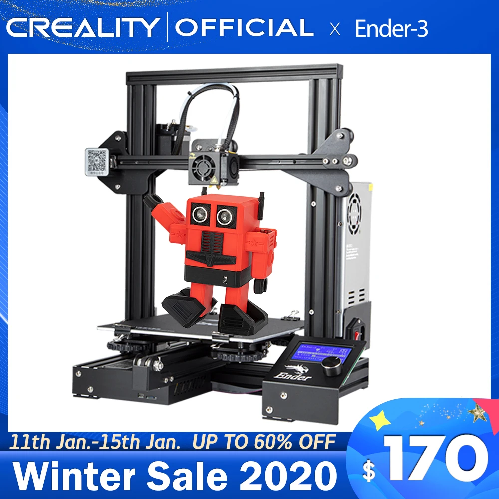 CREALITY 3D Ender 3 большой размер печати 220*220*250 мм Prusa набор для принтера с подогревом