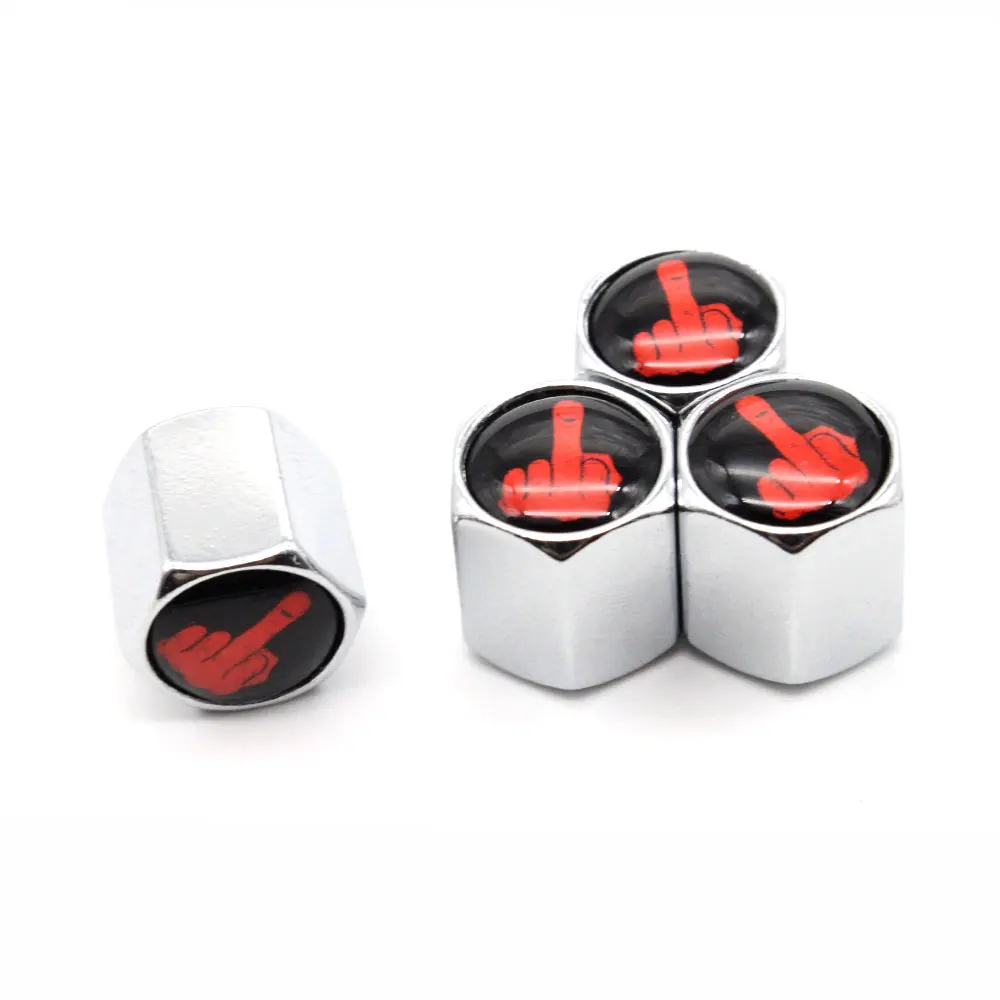 4 шт./компл. сплав цинка средний палец стиль крышка на стержень клапана шины