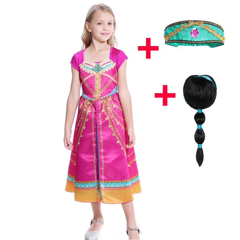 2020 детский маскарадный костюм принцессы жасмин с лампами Аладдина для девочек на